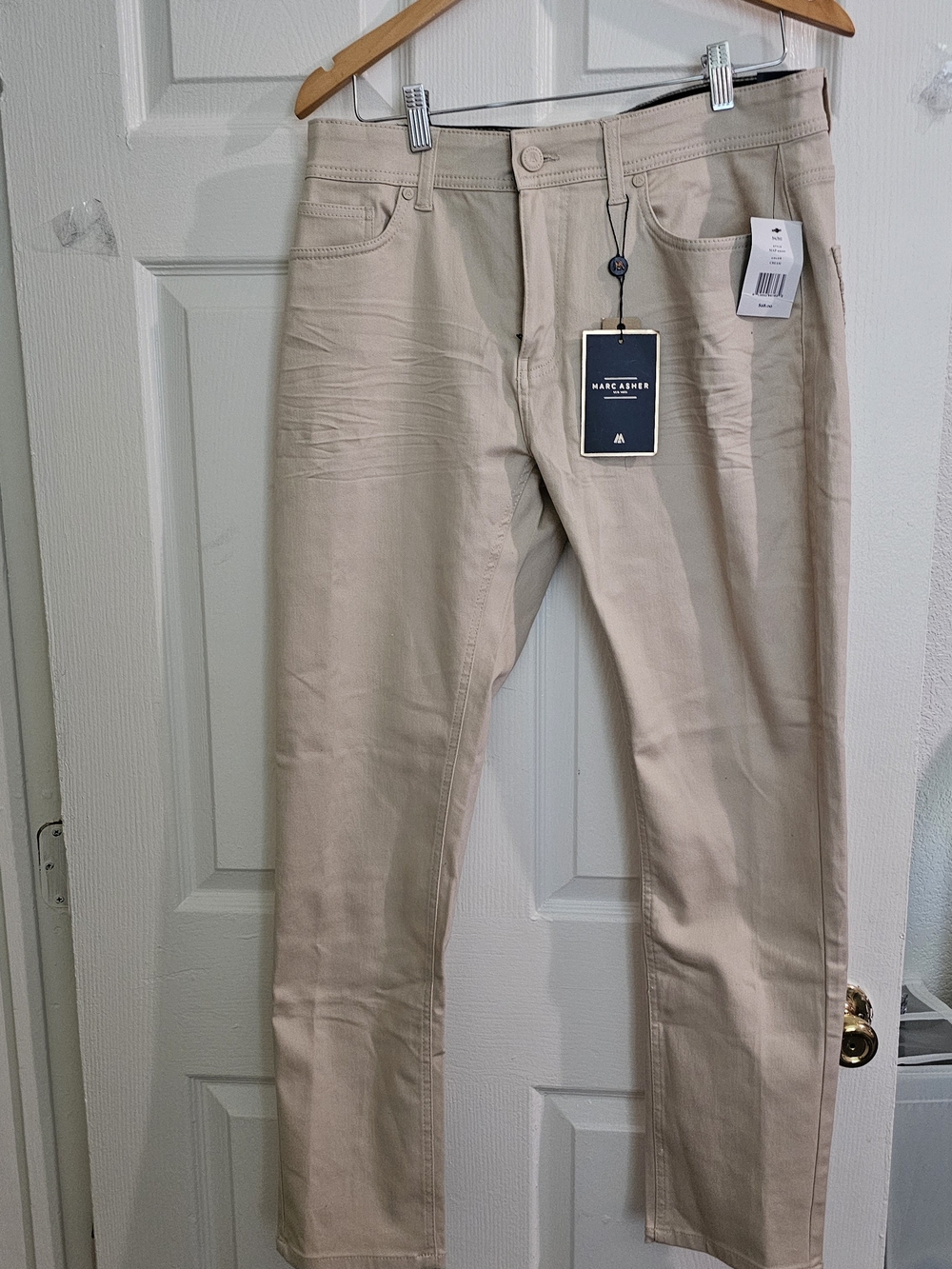 Men’s Marc Asher Beige Straight-Leg Jeans Slim fit Size 34/30